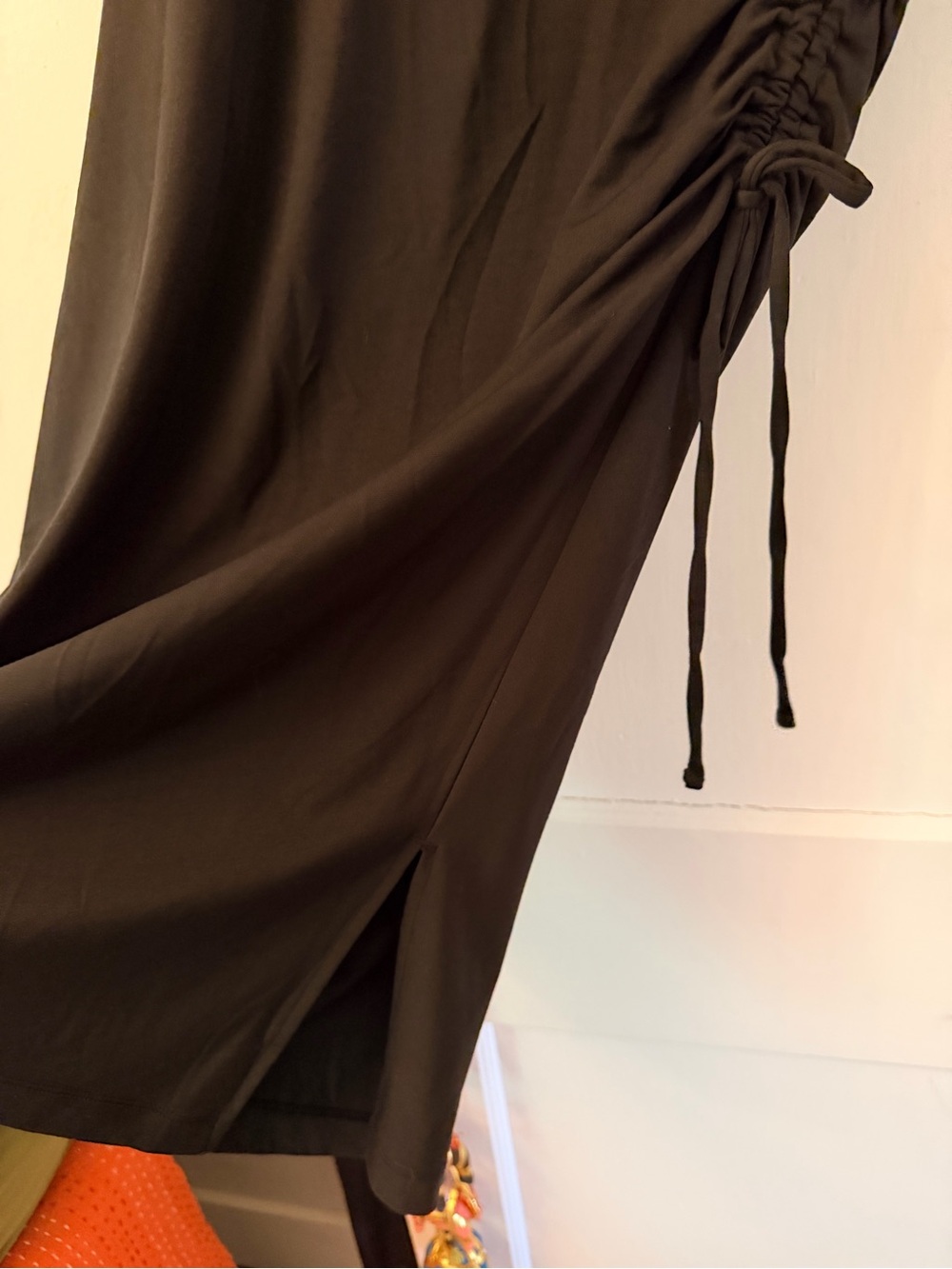 Banana Republic Black Ruched-Side Midi Dress - Women - Picture 4 of 4